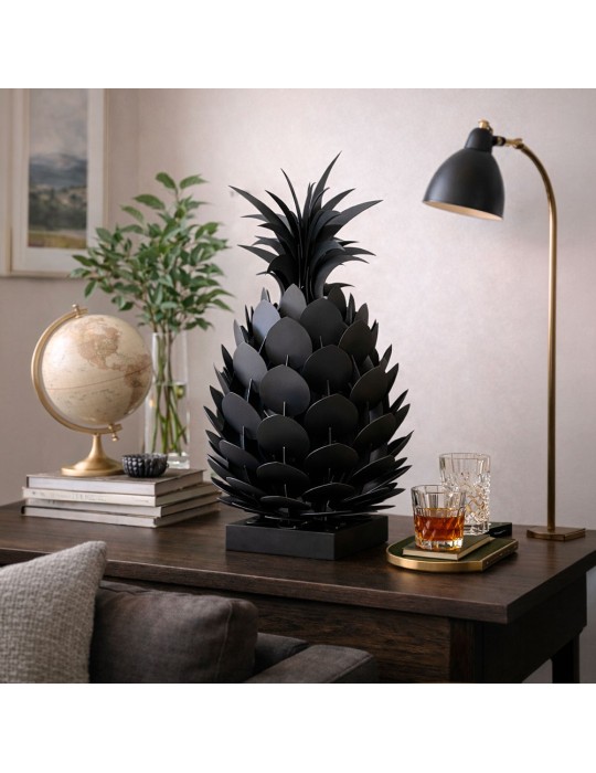 Sculpture métal avec LED - Ananas