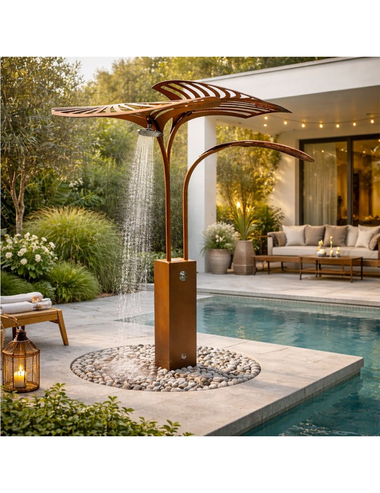 Sculpture métal avec LED - Lombrela Poussoir