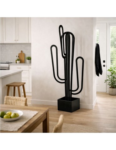 Sculpture métal avec LED - Cactus ouvert 2