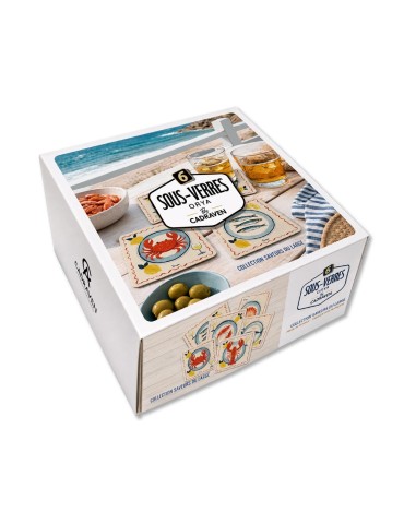 Lot de 6 sous-verres - Orya - collection Saveurs du large