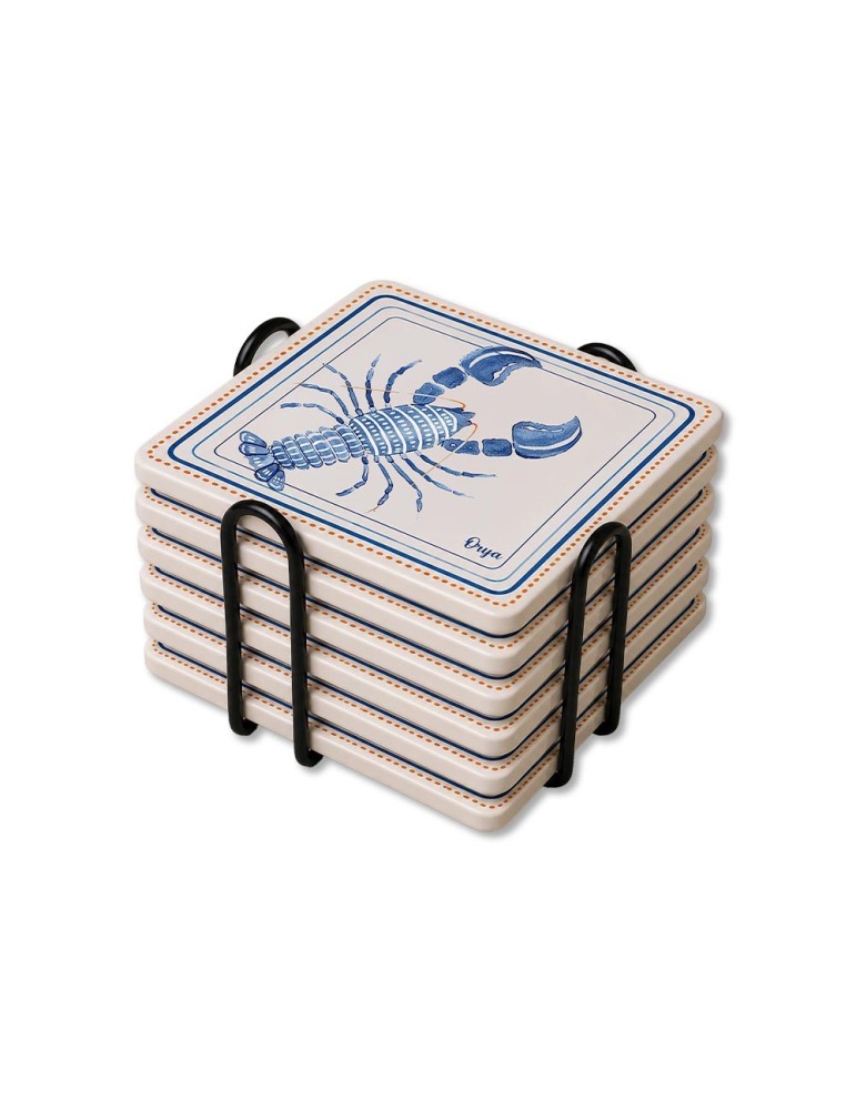 Lot de 6 sous-verres - Orya - collection Souffle marin