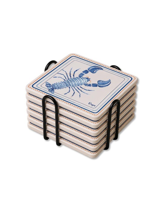 Lot de 6 sous-verres - Orya - collection Souffle marin