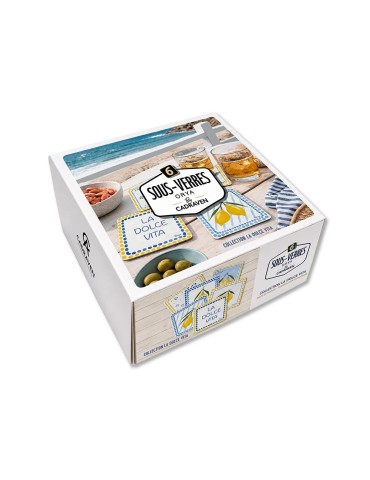 Lot de 6 sous-verres - Orya - collection La Dolce Vita