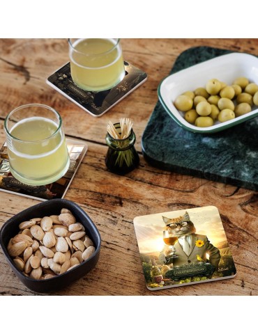 Lot de 6 sous-verres - Binet - collection Chats 2