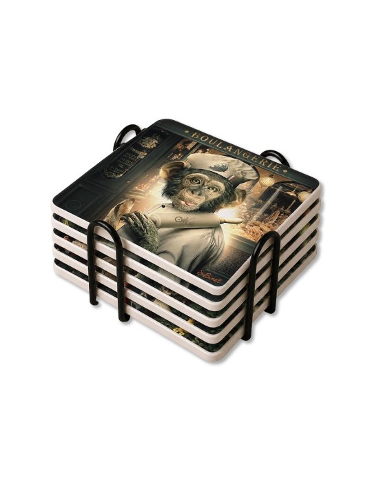 Lot de 6 sous-verres - Binet - collection Métiers
