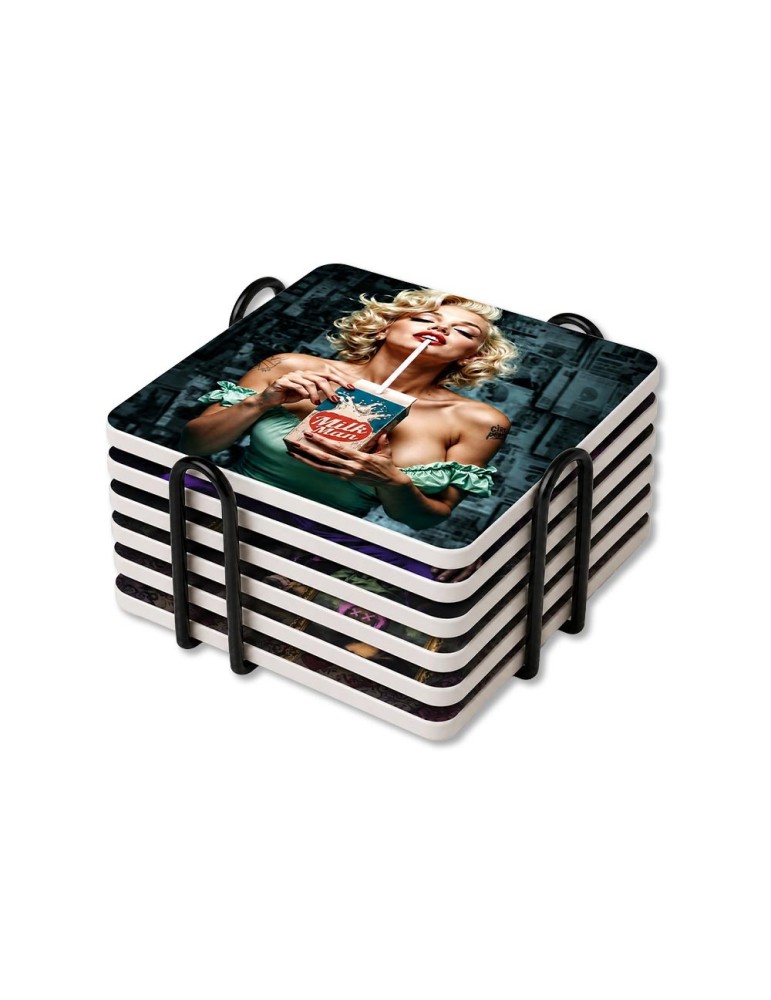 Lot de 6 sous-verres - Granger - collection Crazy World