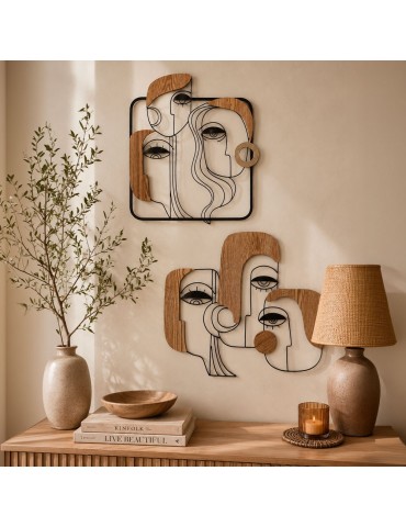 Sculpture métal et bois - 06.569 2