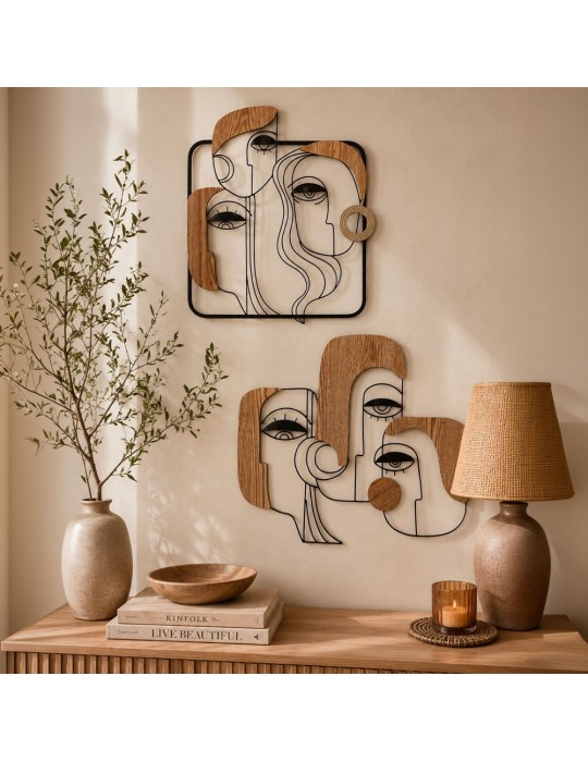 Sculpture métal et bois - 06.569