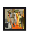 Abstrait orange et noir 1 – Martine Gonnin