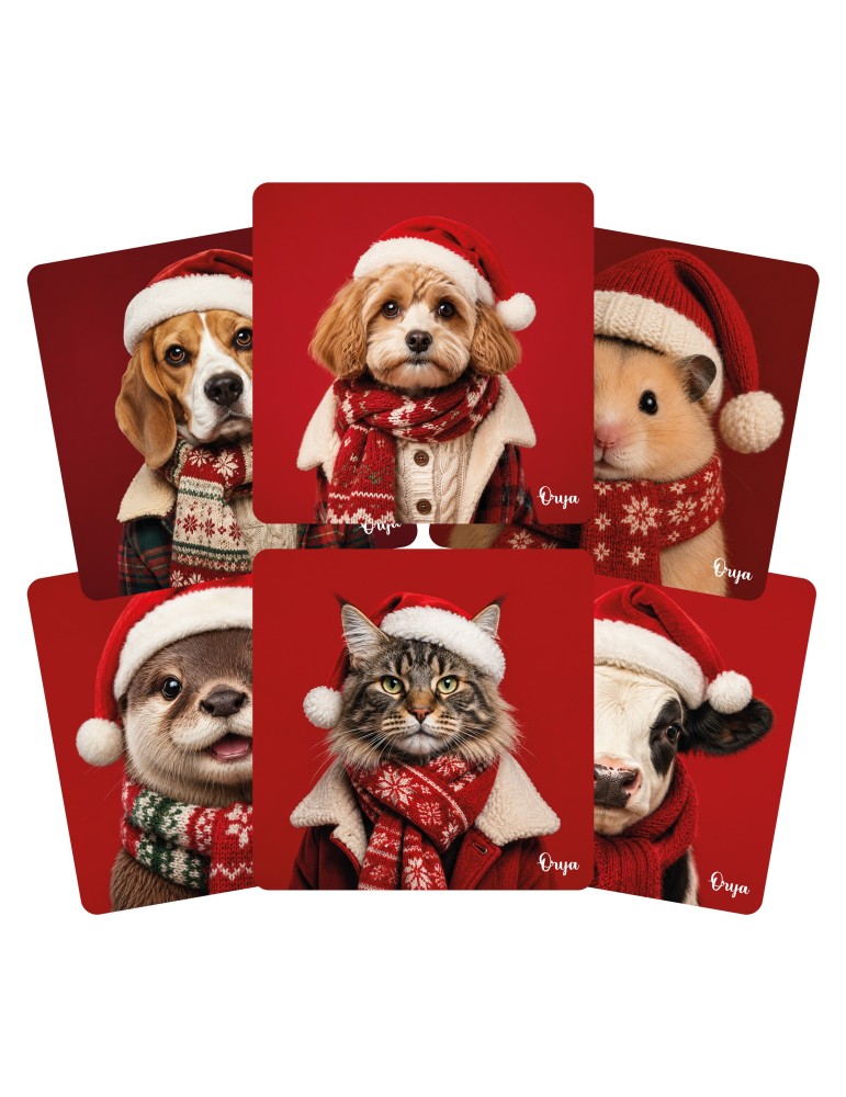 Lot de 6 sous-verres - Orya - collection Noël