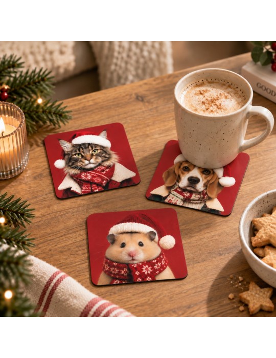 Lot de 6 sous-verres - Orya - collection Noël
