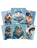 Lot de 6 sous-verres - Orya - collection Ski