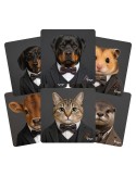Lot de 6 sous-verres - Orya - collection Noeuds papillon / Gentleman