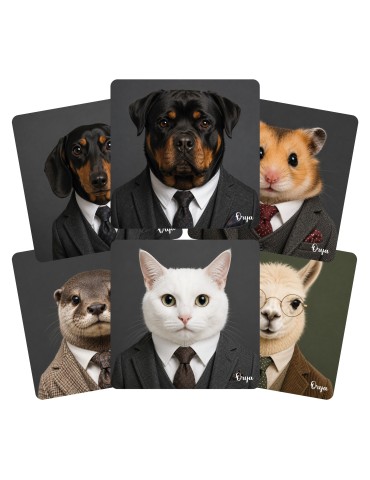 Lot de 6 sous-verres - Orya - collection Cravates / Gentleman