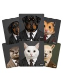 Lot de 6 sous-verres - Orya - collection Cravates / Gentleman