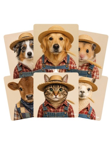 Lot de 6 sous-verres - Orya - collection Campagne & Ferme
