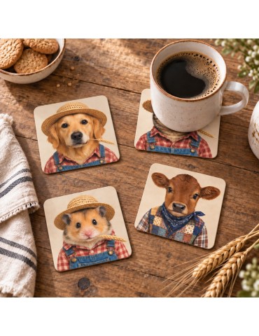 Lot de 6 sous-verres - Orya - collection Campagne & Ferme 2