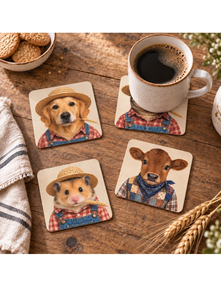 Lot de 6 sous-verres - Orya - collection Campagne & Ferme