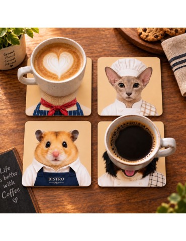 Lot de 6 sous-verres - Orya - collection Cuisine / Art Culinaire 2