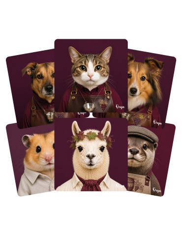 Lot de 6 sous-verres - Orya - collection Vignoble