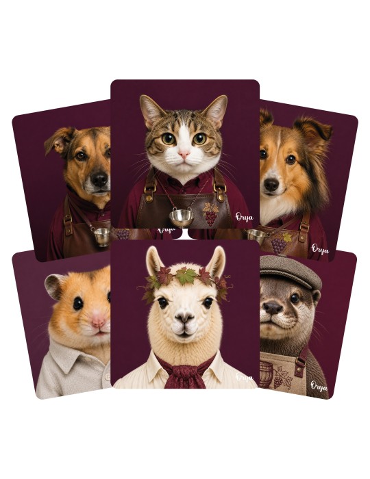 Lot de 6 sous-verres - Orya - collection Vignoble