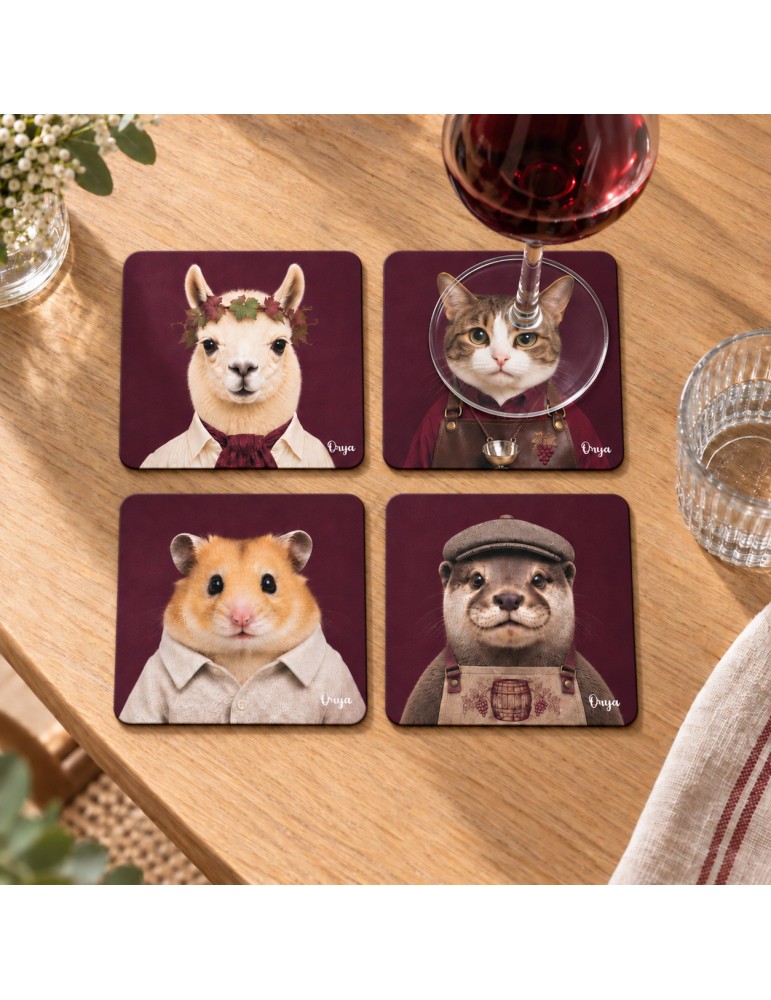 Lot de 6 sous-verres - Orya - collection Vignoble