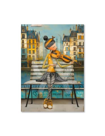 La violoniste sur le banc