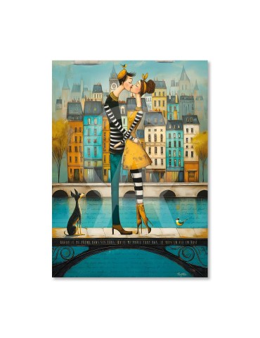 Le bisou sur la passerelle