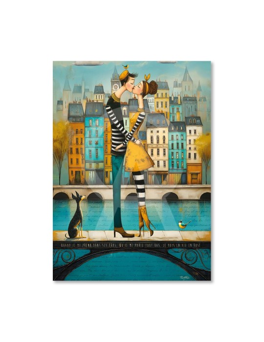 Le bisou sur la passerelle