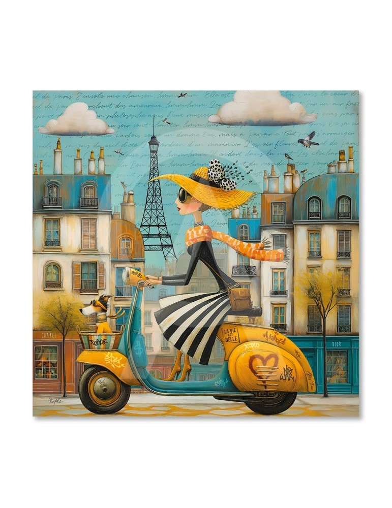 La Parisienne sur son scooter