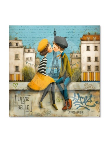 Le bisou sur le petit muret