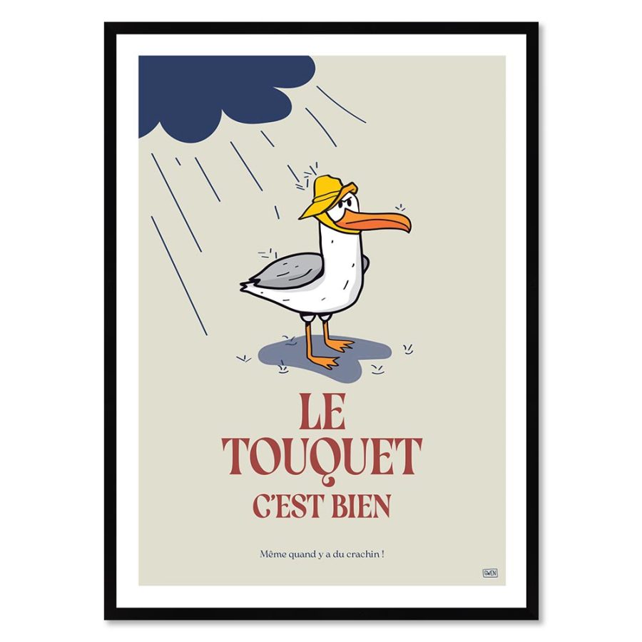 Touquet Bien – Poster affiche – image encadrée