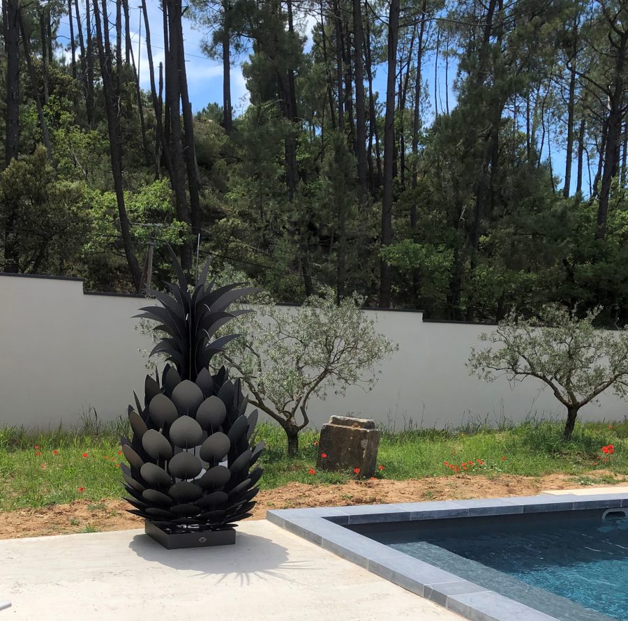 Sculpture métal avec LED - Ananas – Image 2