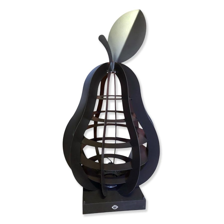 Sculpture métal avec LED - Poire